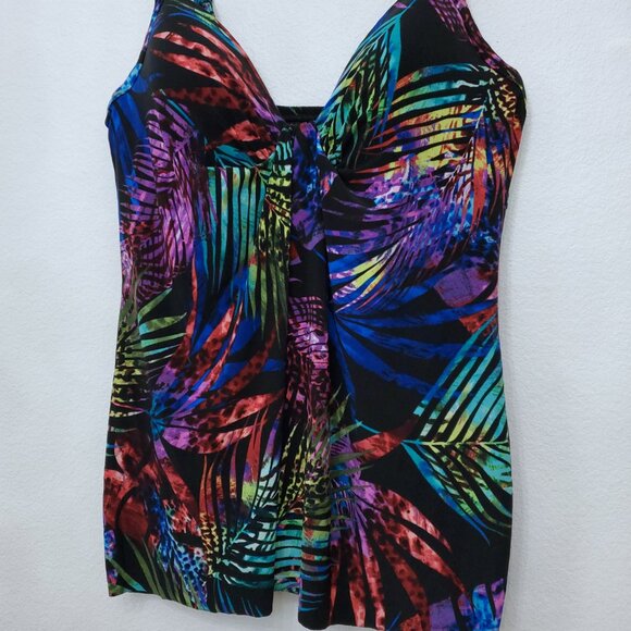 Miraclesuit Tropicat Marina Underwire Tankini Top - Picture 4 of 16